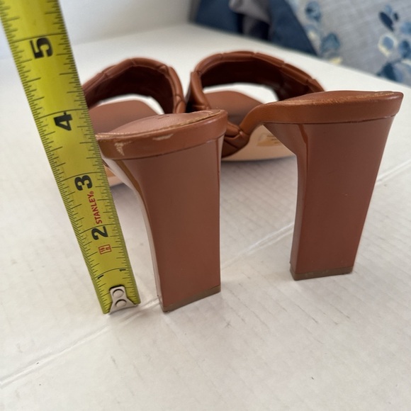 Aphrodite Tan Woven Heeled Mules - Picture 3 of 7